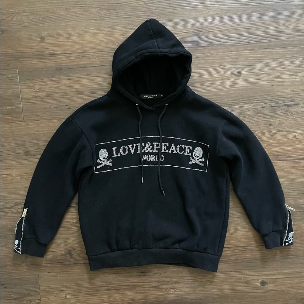 Mastermind Japan Love & Peace World Rhinestone Hoodie